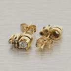 Fine Estate 14K Gold Diamond Earrings & Ring Set  