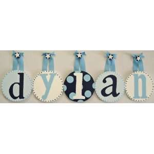  Blue and Navy Wall Letters 