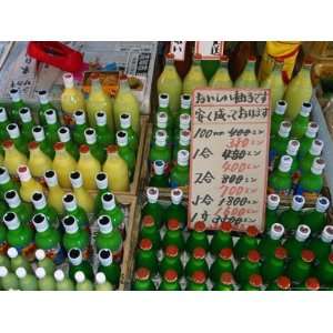  Bottles of Drink for Sale at the Asa Ichi or Morning 