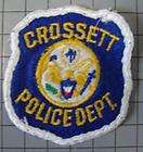 city of crossett arkansas police patch vintage 