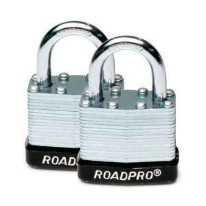   Steel Padlock With Bumper Guard 1 Shackle 2 pack   Roadpro RPLS 40/2