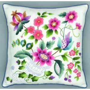    Lacy Cornucopia Pillow   Embroidery Kit Arts, Crafts & Sewing