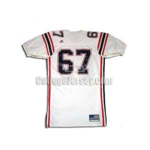  White No. 67 Game Used FAU Adidas Football Jersey Sports 