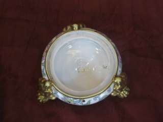 Antique Nippon Footed Two Part Centerpiece Bowl Hand Painted Gilded 