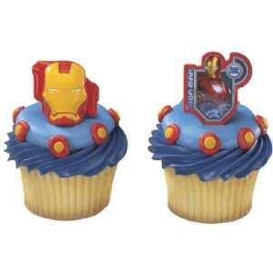  Iron Man Cake or Cupcake Toppers (12 Pack) Toys & Games