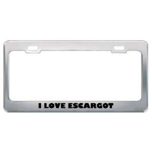 Love Escargot Food Eat Drink Food Eat Drink Metal License Plate 