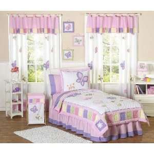   Pink and Purple Bedding Set by JoJo Designs White
