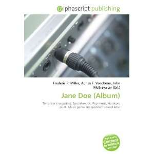  Jane Doe (Album) (9786134208697) Frederic P. Miller 