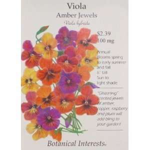  Edible Viola Amber Jewels Seeds Patio, Lawn & Garden
