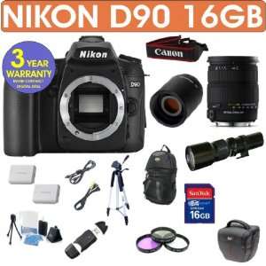  Nikon D90 + Sigma 18 200mm OS Lens + 500mm Preset Lens 