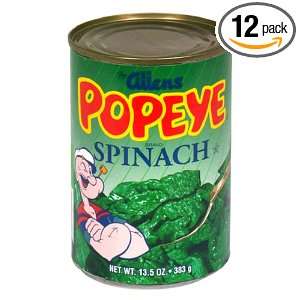 Allens Popeye Leaf Spinach, 14 Ounce Cans (Pack of 12)  