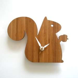  Bamboo Baby Squirrel Clock