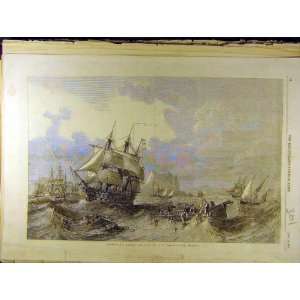  1857 Homeward Bound Carmichael Ships Ship Wreck Print 