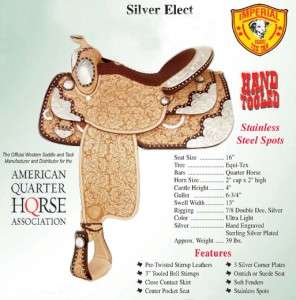 NEW Tex Tan Silver Elect Show Saddle 16 Ultra Lite  