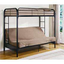 NEW Twin Over Full Futon Bunk Bed Black Loft Dorm   New and FREE 