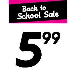 Back To School Sale Pink Black Sign