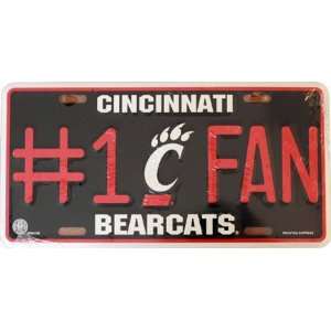  University of Cincinnati Bearcats #1 Fan Decorative Metal 