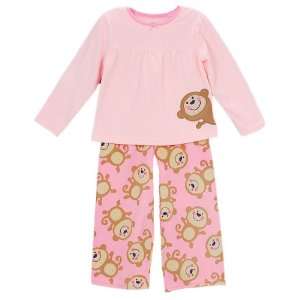   Baby Monkey 2 Piece Pajama Set (Sizes 2T   4T)   pink, 3t Baby
