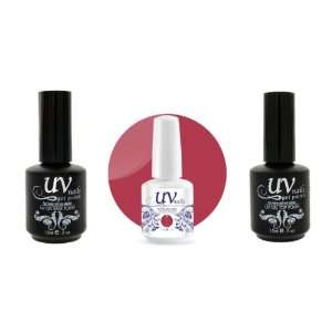 UV Nails Soak Off Gel Polish Color #213 + Base & Top Coat + Aviva Nail 