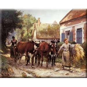  Returning from the Fields 16x13 Streched Canvas Art by 
