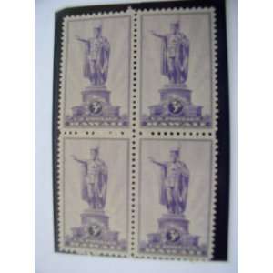   of 4, $.03 Cent US Postage Stamps, Statue of Kamehameha I, 1937, S#799
