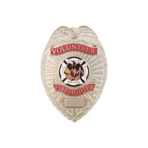  FIREFIGTHER Gold Badge Shield with Full Color Seal 