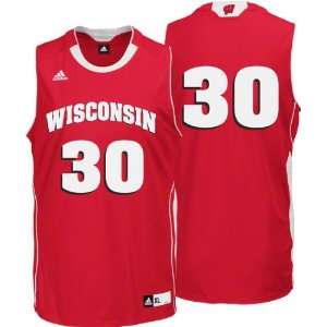  Wisconsin Badgers Youth adidas Red Replica Basketball 