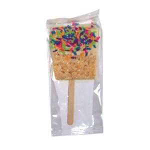 Crisped Rice Pop 1/2 Dipped in White Chocolate w/Fish Decos 12 Count