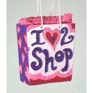  Tween Christmas I Love 2 Shop Gift Bag with Heart Design 
