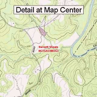  USGS Topographic Quadrangle Map   Barnett Shoals, Georgia 