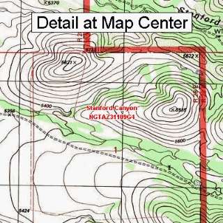 USGS Topographic Quadrangle Map   Stanford Canyon, Arizona (Folded 