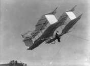 1897 Photo of Lamsons Air Ship Kite ascending  