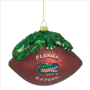  Florida Gators NFL Blown Glass Football Holiday Tree 