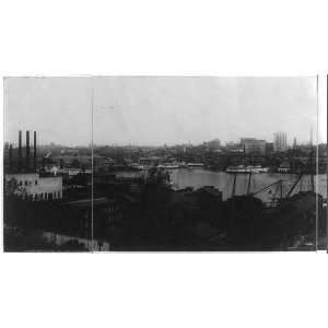   Waterfront,Baltimore,Maryland,MD,Harbor,Panorama,c1903