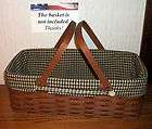 Long Market Basket Liner from Longaberger Black and Kha