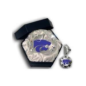   State Wildcats Logo 4 Glass Diamond Paperweight