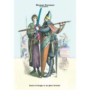    Squire and Knight in the First Crusade 24x36 Giclee