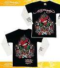 ED HARDY TODDLER KIDS *4/5T* TRUE LOVE TATTOO COLLAGE SLEEVE T SHIRT 
