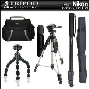  Tripod Accessory Bundle Kit For Nikon D3100 D5100 D800 