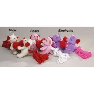   Bears Love Tug Squeaker Plush Valentines Dog Toy