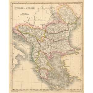  Arrowsmith 1836 Antique Map of Turkey in Europe Office 