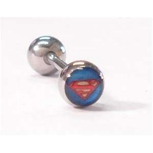  Superman Barbell Tongue Ring 