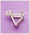 Triangle (Trillion) Sterling Silver Pendant Dangle Casting (Size 6mm 
