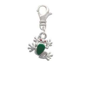  Mini Green Tree Frog Clip On Charm Arts, Crafts & Sewing