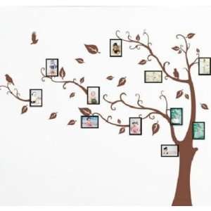 Brown Photo Picture Frame Tree Vine Branch Removable Wall Decor Decal 