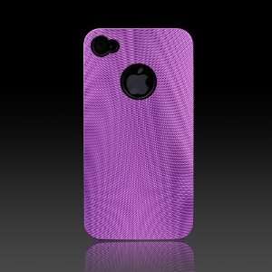 Purple Laser Etched Forged solid metal case cover for Apple iPhone 4 