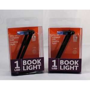   Set of 2 Clip On Compact Travel LED Reading Book Light