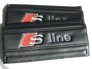 AUDI S LINE A4 A6 A8 TT S4 RS6 Leather Seatbelt Pads  