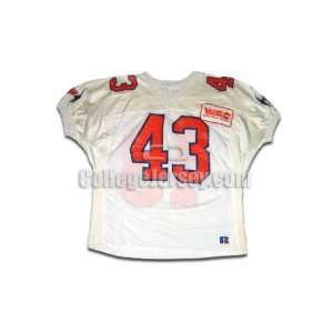 White No. 43 Game Used UTEP Russell Football Jersey  