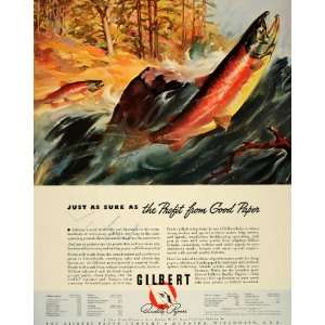   Salmon Run Stream Spawning Fish   Original Print Ad